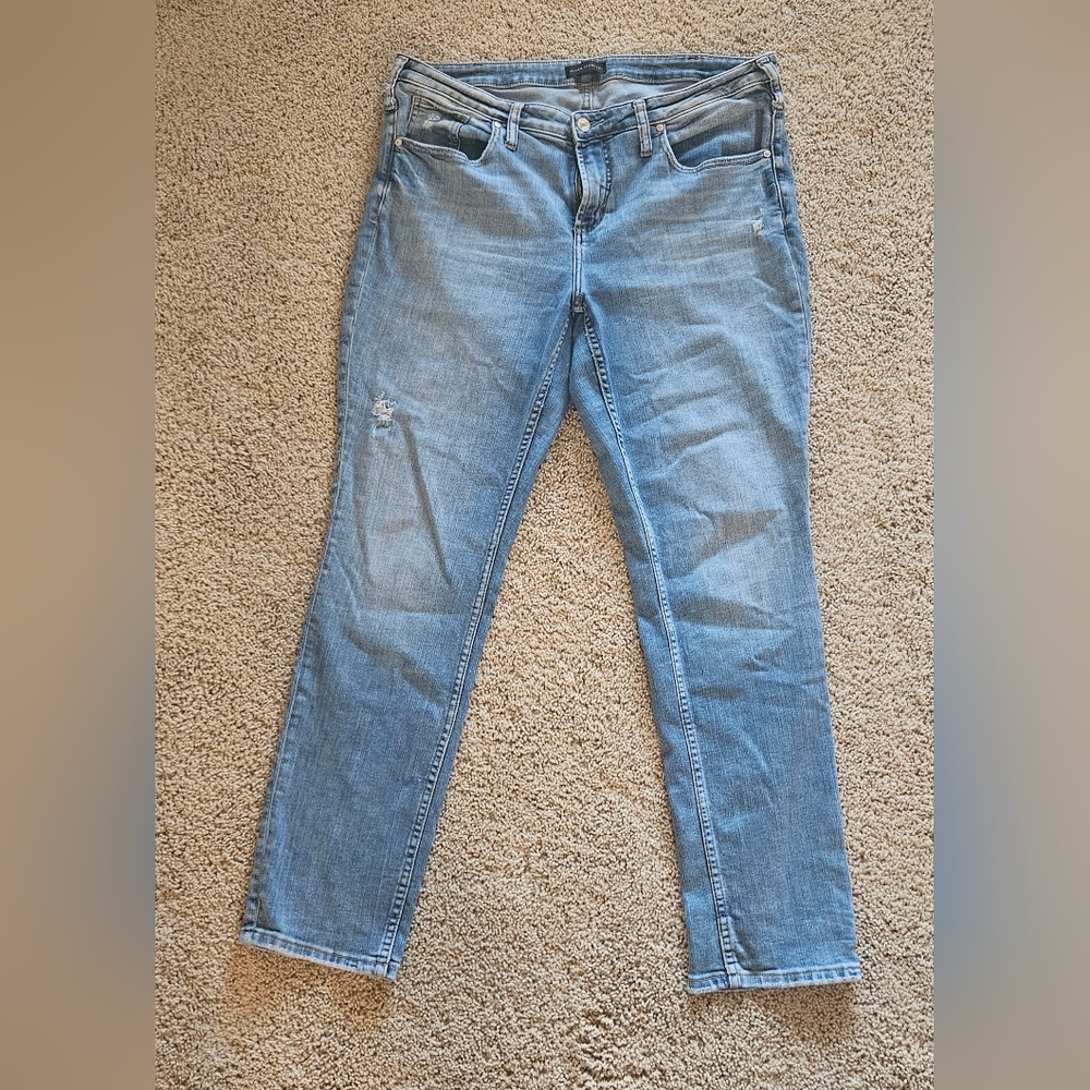 Silver Jeans Women's Straight Leg in Light Blue